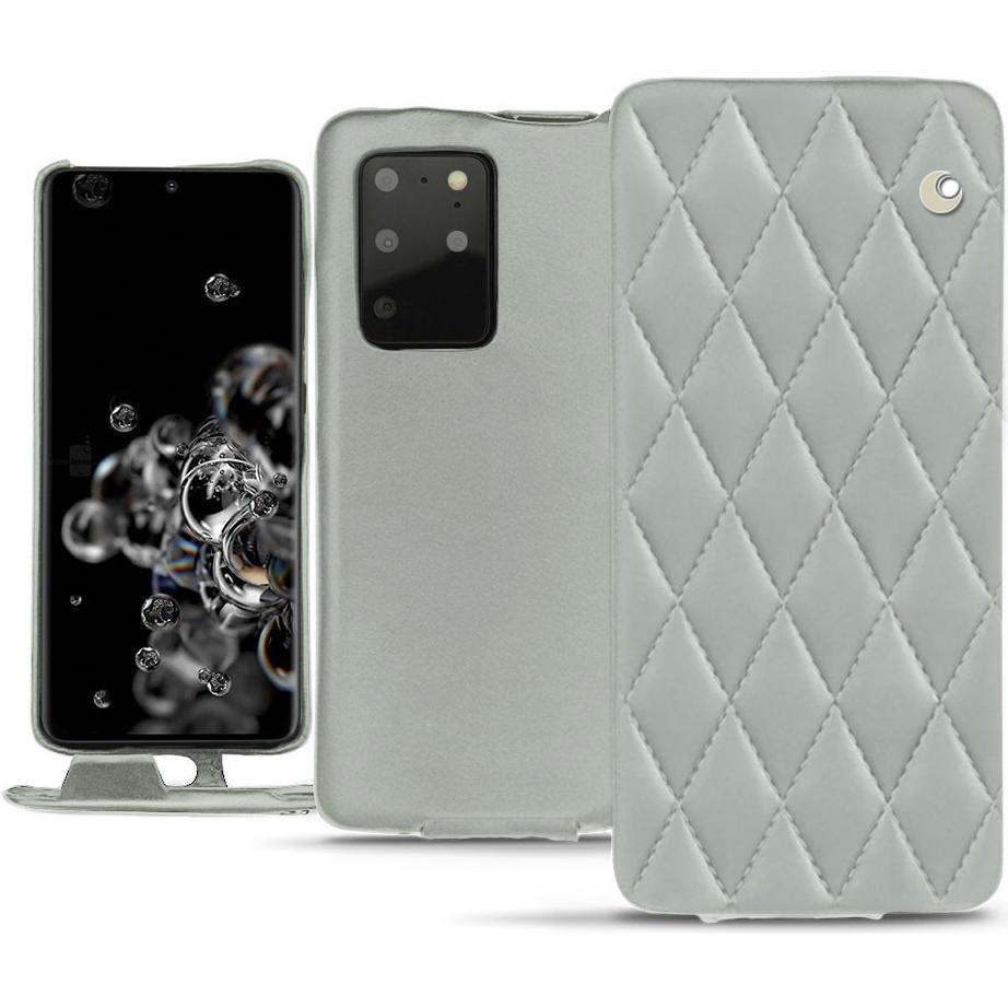 Noreve Lederschutzhülle vertikal (Samsung Galaxy S20+ 5G), Smartphone Hülle, Grau