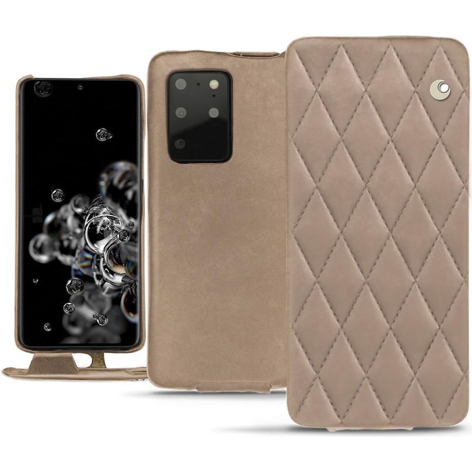 Noreve Lederschutzhülle vertikal (Samsung Galaxy S20+ 5G), Smartphone Hülle, Beige