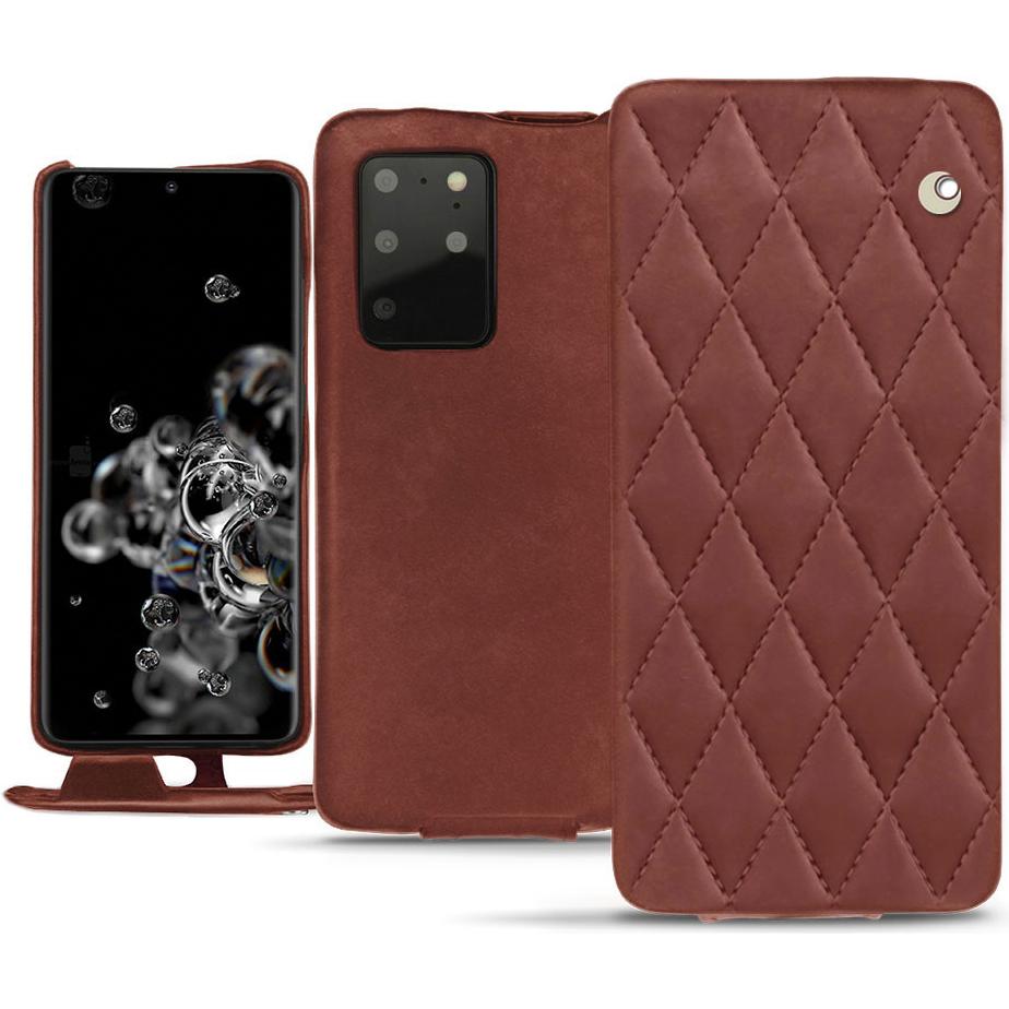 Noreve Lederschutzhülle vertikal (Samsung Galaxy S20+ 5G), Smartphone Hülle, Rot