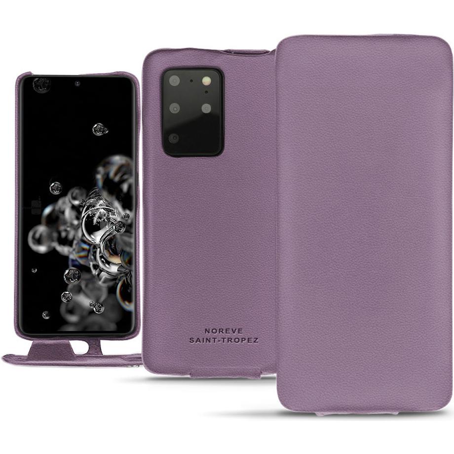 Noreve Lederschutzhülle vertikal (Samsung Galaxy S20+ 5G), Smartphone Hülle, Violett