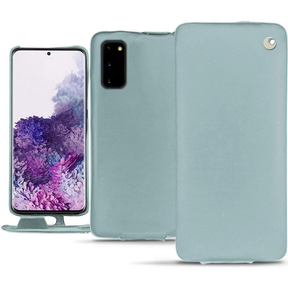Noreve Lederschutzhülle vertikal (Samsung Galaxy S20), Smartphone Hülle, Blau