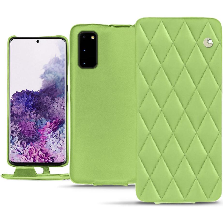 Thumbnail - Noreve Lederschutzhülle vertikal (Samsung Galaxy S20), Smartphone Hülle, Grün
