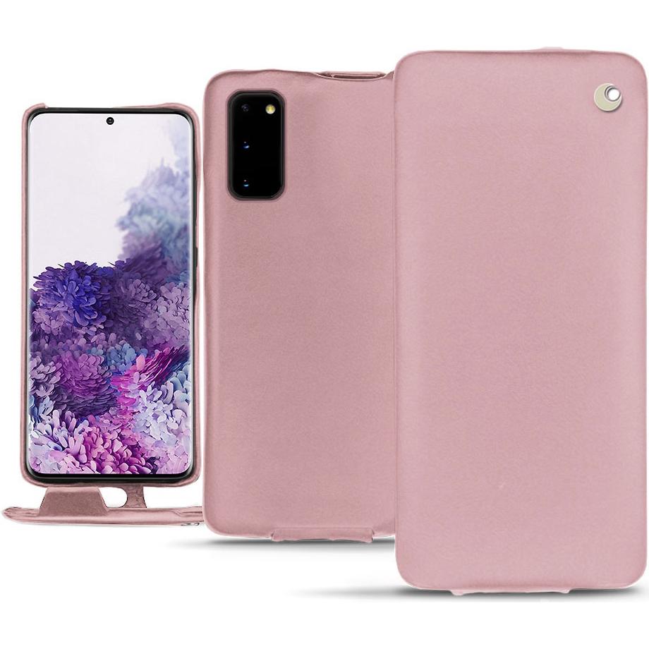 Noreve Lederschutzhülle vertikal (Samsung Galaxy S20), Smartphone Hülle, Rosa
