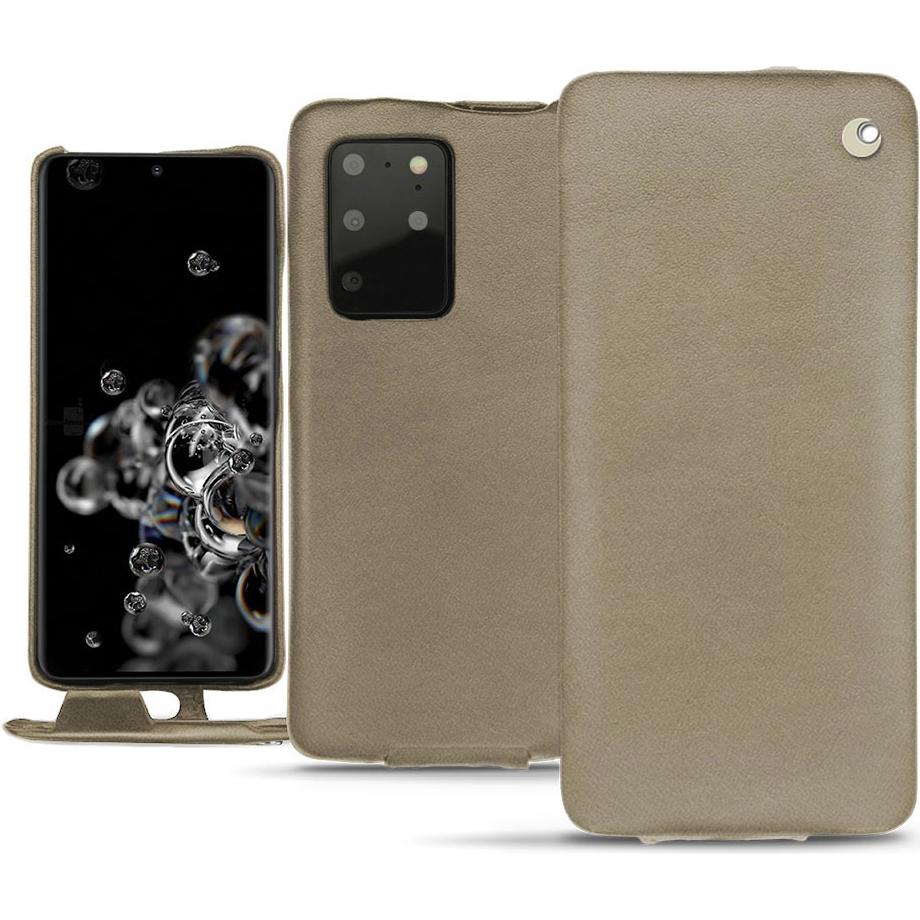 Noreve Lederschutzhülle vertikal (Samsung Galaxy S20+ 5G), Smartphone Hülle, Beige