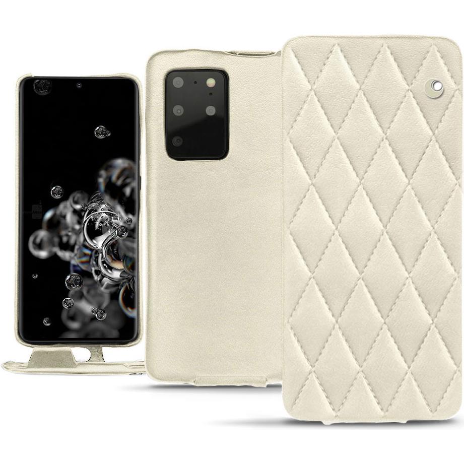 Thumbnail - Noreve Lederschutzhülle vertikal (Samsung Galaxy S20+ 5G), Smartphone Hülle, Weiss