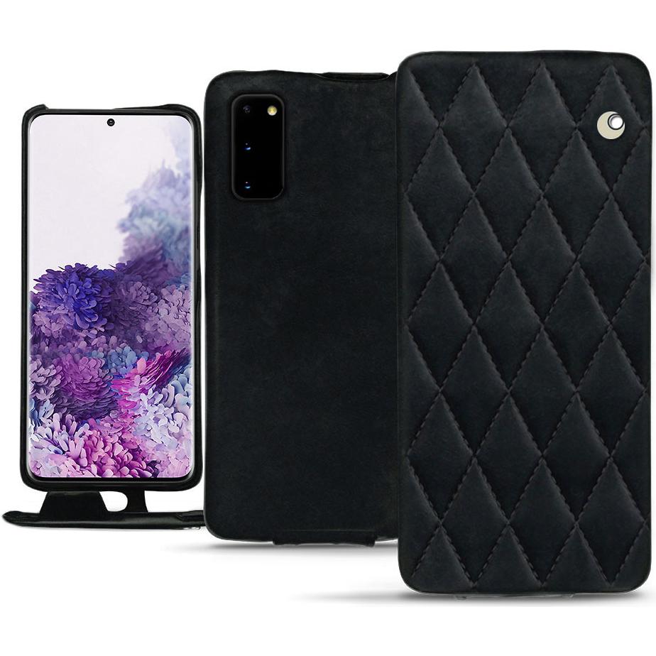 Noreve Lederschutzhülle vertikal (Samsung Galaxy S20+), Smartphone Hülle, Schwarz