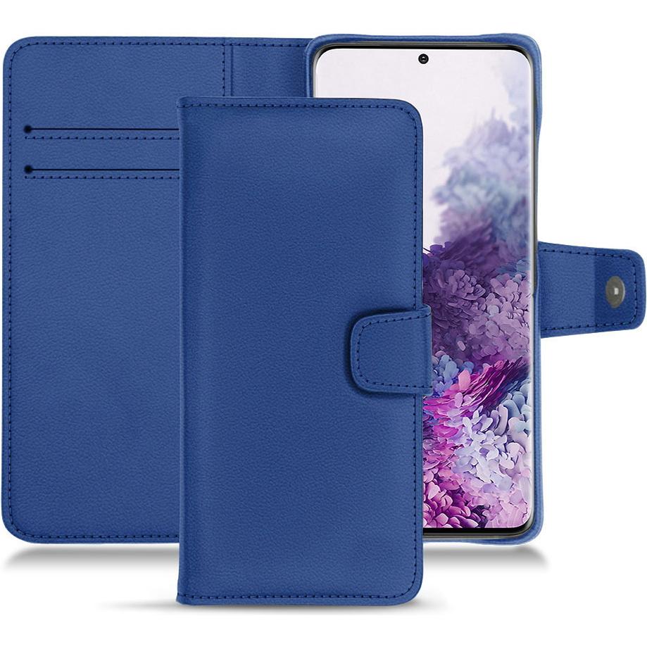 Noreve Lederschutzhülle Wallet (Samsung Galaxy S20), Smartphone Hülle, Blau