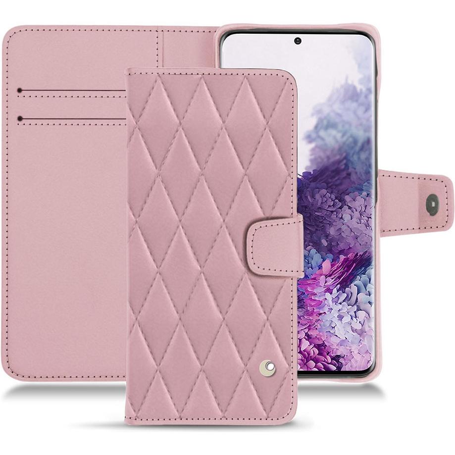 Noreve Lederschutzhülle Wallet (Samsung Galaxy S20), Smartphone Hülle, Rosa