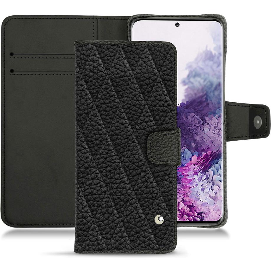 Noreve Lederschutzhülle Wallet (Samsung Galaxy S20+), Smartphone Hülle, Schwarz