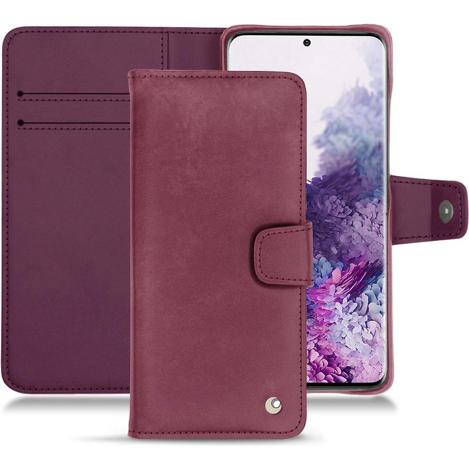 Noreve Lederschutzhülle Wallet (Samsung Galaxy S20+), Smartphone Hülle, Violett