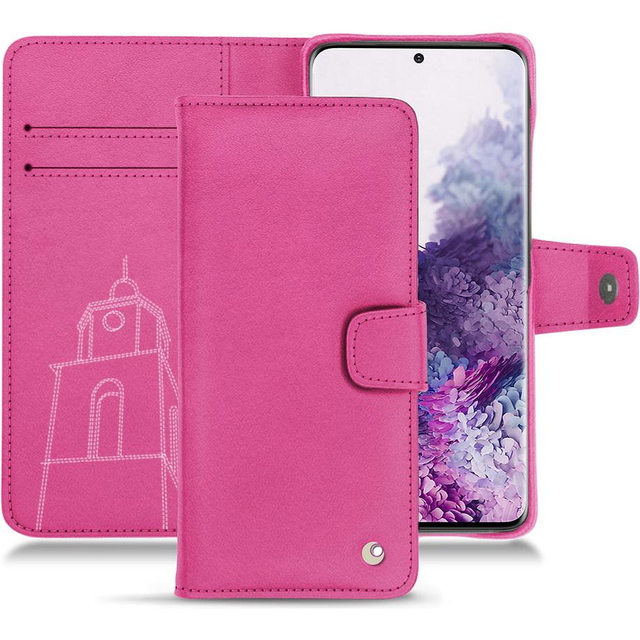 Noreve Lederschutzhülle Wallet (Samsung Galaxy S20+), Smartphone Hülle, Rosa