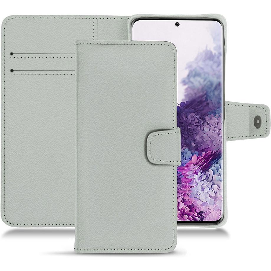 Noreve Lederschutzhülle Wallet (Samsung Galaxy S20+), Smartphone Hülle, Grau