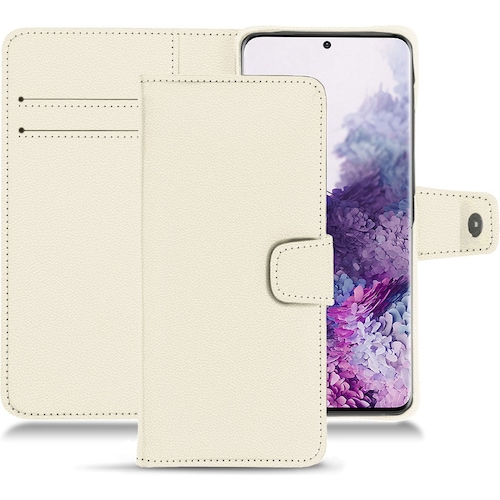 Noreve Lederschutzhülle Wallet (Samsung Galaxy S20+), Smartphone Hülle, Weiss