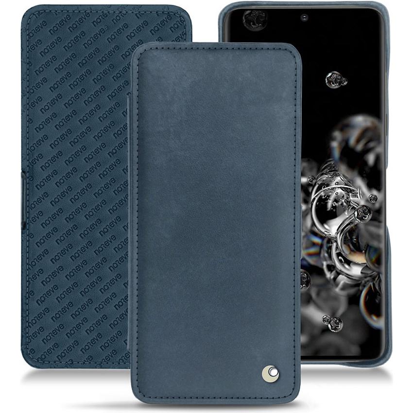 Noreve Lederschutzhülle horizontal (Samsung Galaxy S20+ 5G), Smartphone Hülle, Blau
