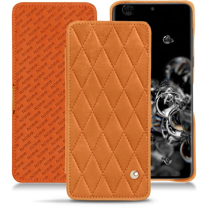 Noreve Lederschutzhülle horizontal (Samsung Galaxy S20+ 5G), Smartphone Hülle, Orange