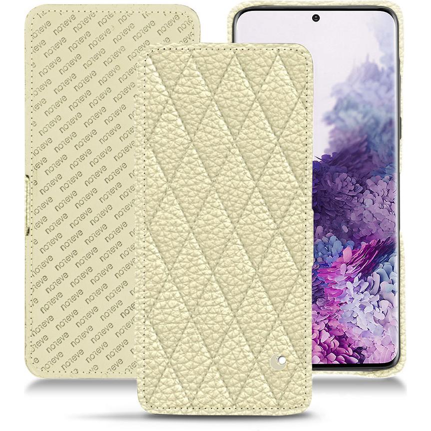 Noreve Lederschutzhülle horizontal (Samsung Galaxy S20+), Smartphone Hülle, Weiss