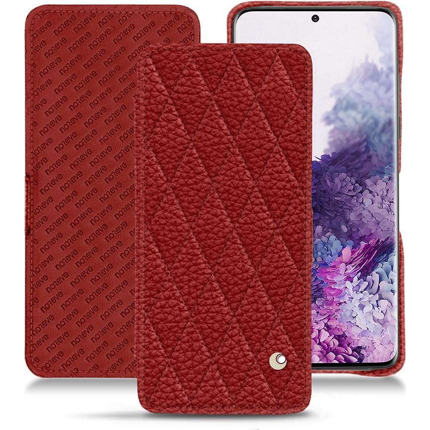 Noreve Lederschutzhülle horizontal (Samsung Galaxy S20), Smartphone Hülle, Rot