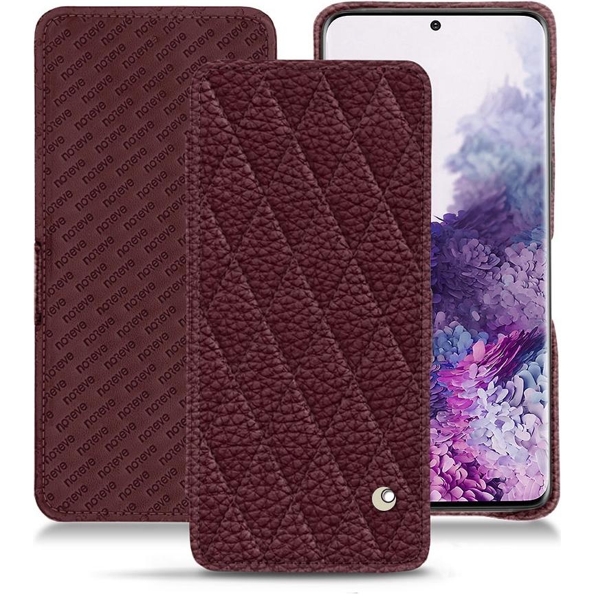 Noreve Lederschutzhülle horizontal (Samsung Galaxy S20), Smartphone Hülle, Violett