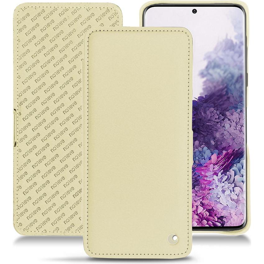 Noreve Lederschutzhülle horizontal (Samsung Galaxy S20), Smartphone Hülle, Beige