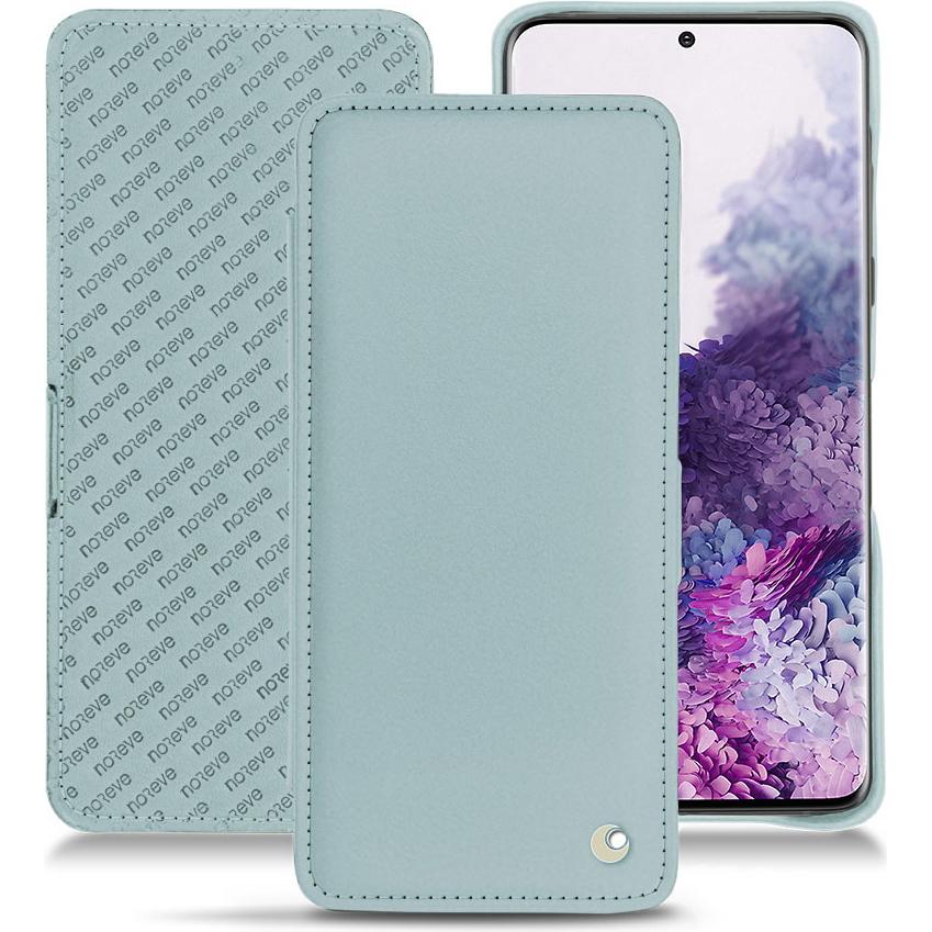 Noreve Lederschutzhülle horizontal (Samsung Galaxy S20), Smartphone Hülle, Blau