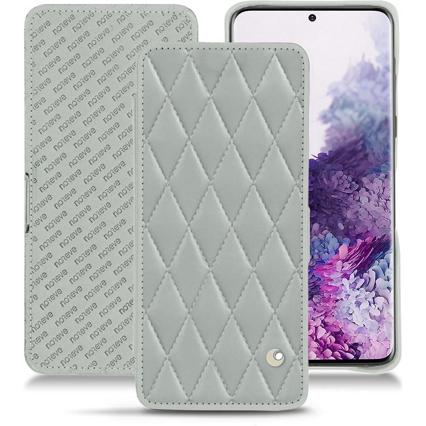 Noreve Lederschutzhülle horizontal (Samsung Galaxy S20), Smartphone Hülle, Grau