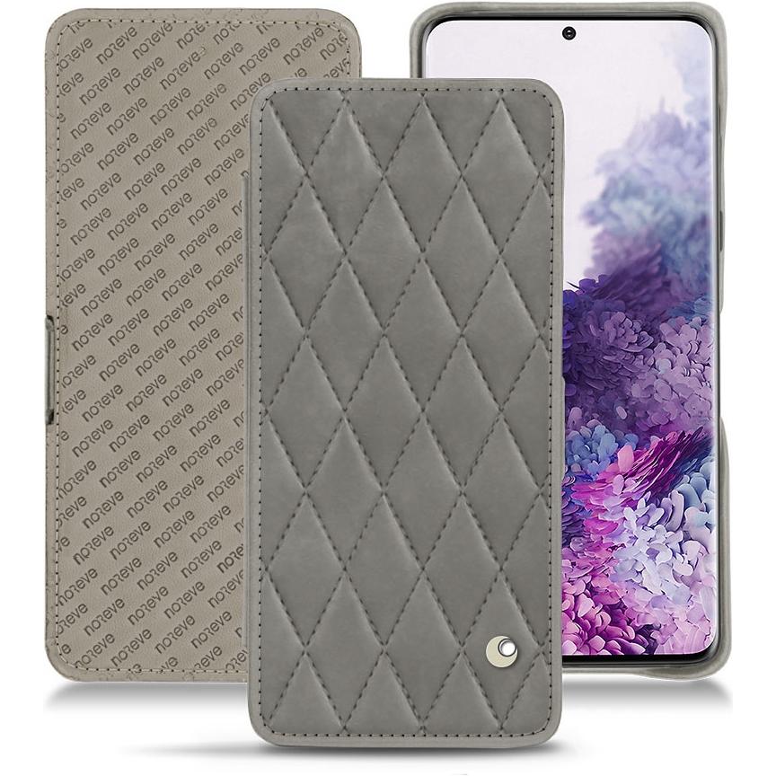 Noreve Lederschutzhülle horizontal (Samsung Galaxy S20), Smartphone Hülle, Grau