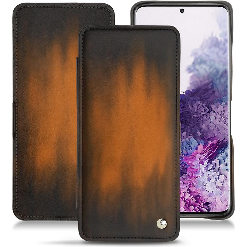 Thumbnail - Noreve Lederschutzhülle horizontal (Samsung Galaxy S20), Smartphone Hülle, Braun