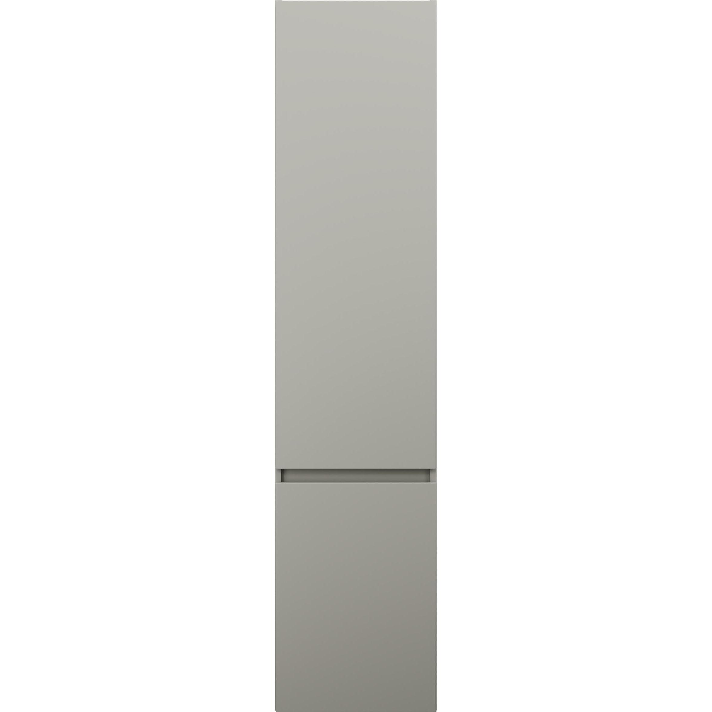 burgbad, Badezimmerschrank, Lin20 Hochschrank wandhängend mit 2 Türen inklusive Winkelablagen, Tiefe 245mm, Türanschl