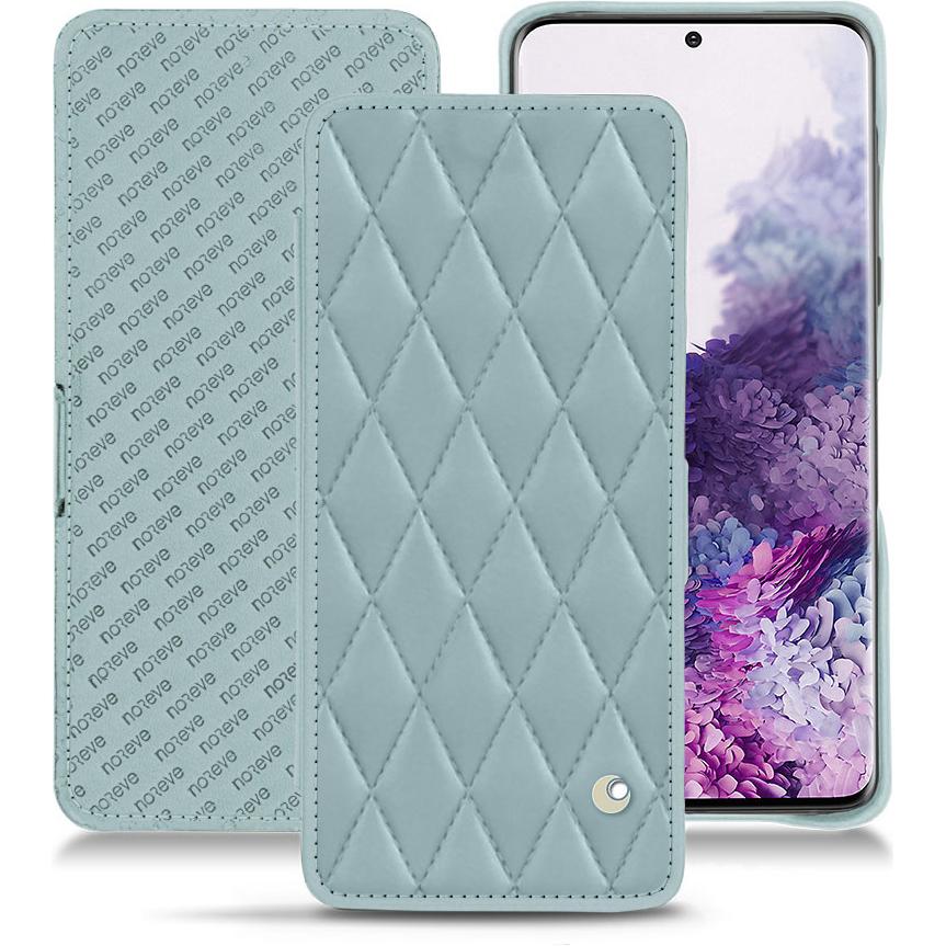 Noreve Lederschutzhülle horizontal (Samsung Galaxy S20), Smartphone Hülle, Blau