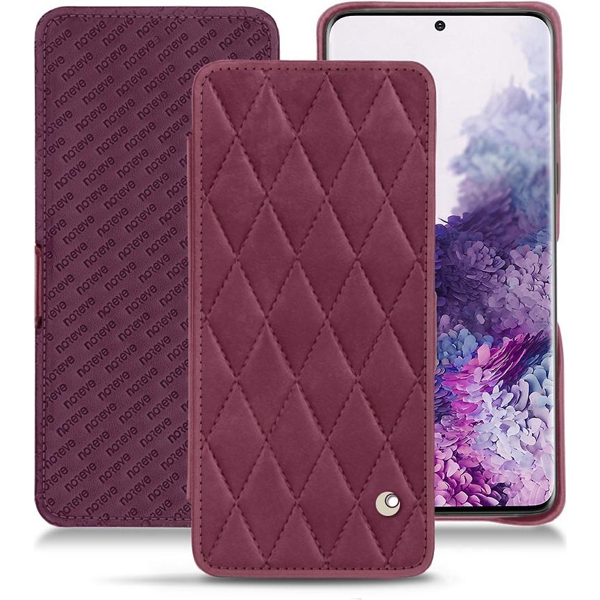 Noreve Lederschutzhülle horizontal (Samsung Galaxy S20), Smartphone Hülle, Violett