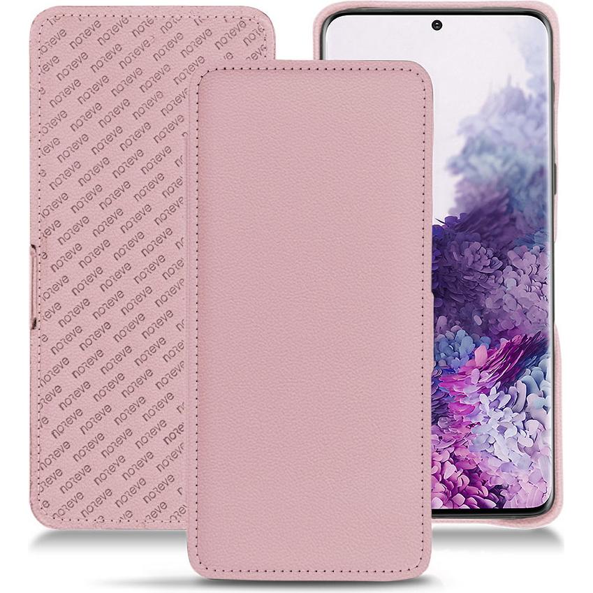 Noreve Lederschutzhülle horizontal (Samsung Galaxy S20), Smartphone Hülle, Rosa