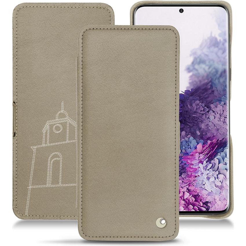 Noreve Lederschutzhülle horizontal (Samsung Galaxy S20), Smartphone Hülle, Beige