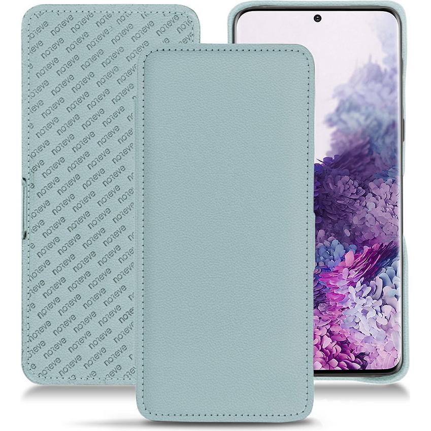 Noreve Lederschutzhülle horizontal (Samsung Galaxy S20), Smartphone Hülle, Blau