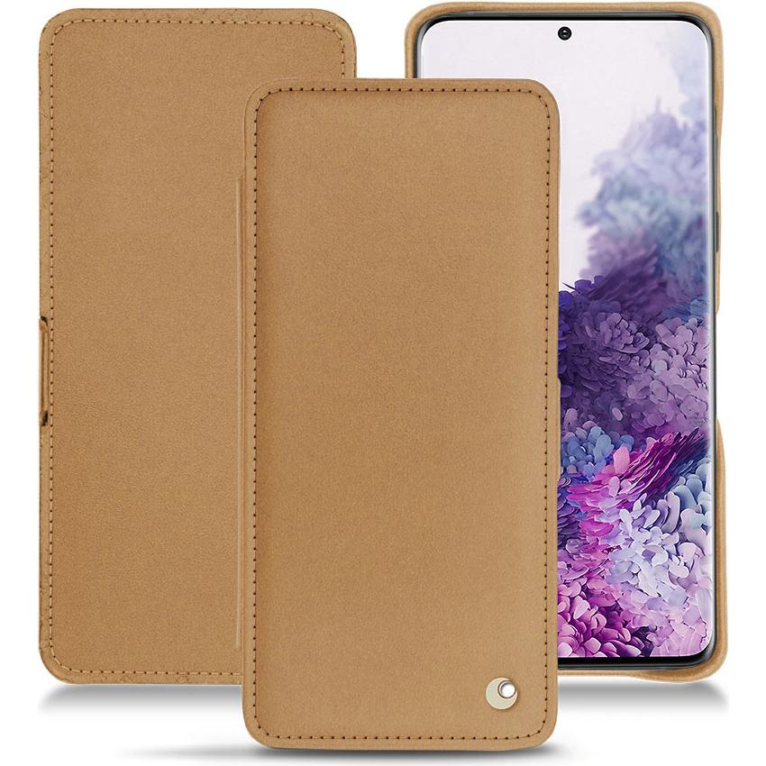 Noreve Lederschutzhülle horizontal (Samsung Galaxy S20), Smartphone Hülle, Beige