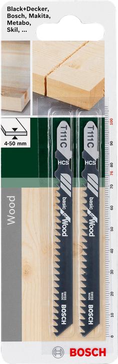 Produktbild Bosch Zubehör Stichsägeblatt HCS, T 111 C Basic for Wood