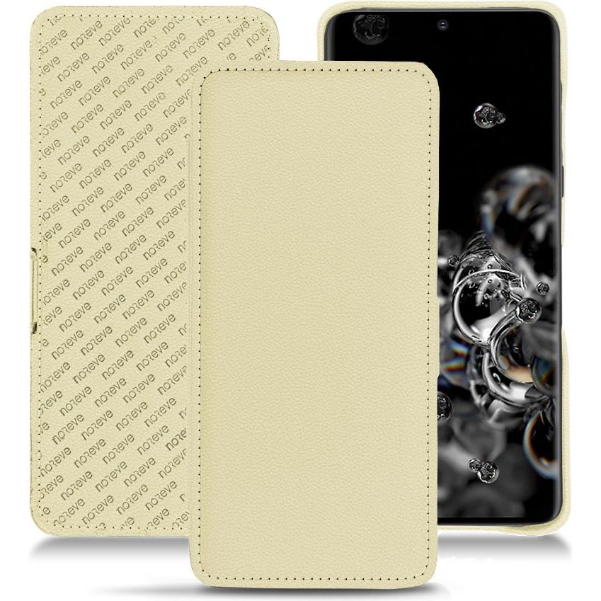 Noreve Lederschutzhülle horizontal (Samsung Galaxy S20+ 5G), Smartphone Hülle, Beige