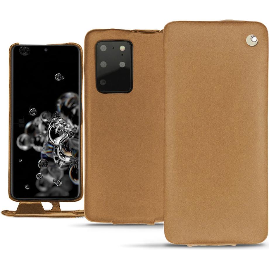 Noreve Lederschutzhülle vertikal (Samsung Galaxy S20+ 5G), Smartphone Hülle, Beige