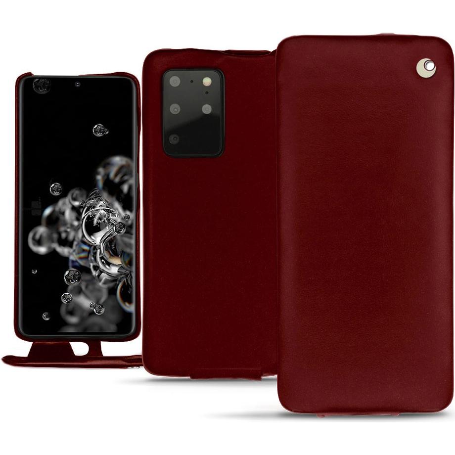Noreve Lederschutzhülle vertikal (Samsung Galaxy S20+ 5G), Smartphone Hülle, Rot