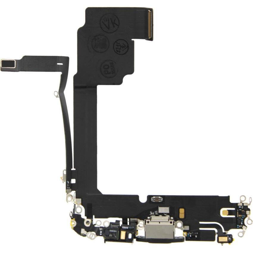 OEM Porta di ricarica Flex per iPhone 15 Pro Max, titanio nero (Apple iPhone 15 Pro Max), Pezzi di ricambio per dispositivi mobili, Nero