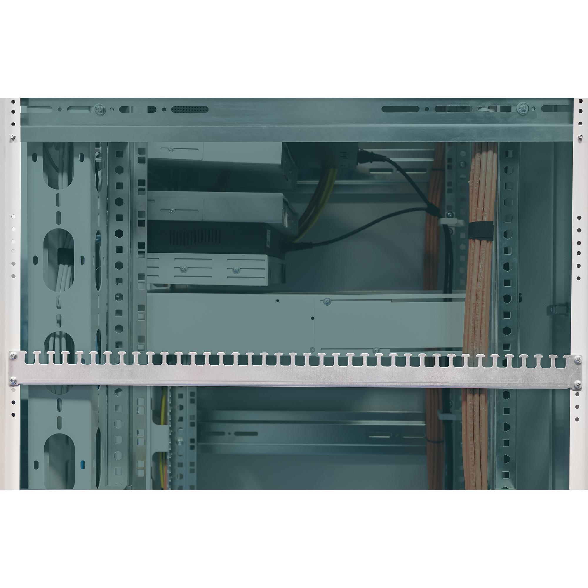 Thumbnail - Digitus Kabelabfangschienen für 483 mm (19“)-Schränke der Unique & Dynamic Basic Serie, Serverschrank Zubehör, Schwarz