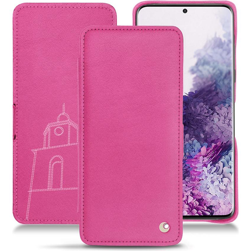 Noreve Lederschutzhülle horizontal (Samsung Galaxy S20), Smartphone Hülle, Rosa