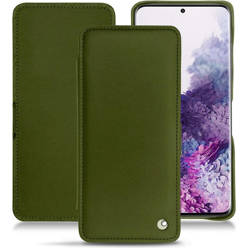 Noreve Lederschutzhülle horizontal (Samsung Galaxy S20), Smartphone Hülle, Grün