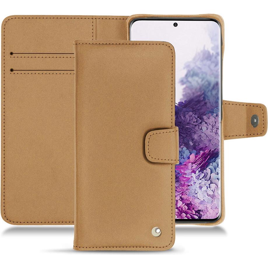 Noreve Lederschutzhülle Wallet (Samsung Galaxy S20+), Smartphone Hülle, Beige