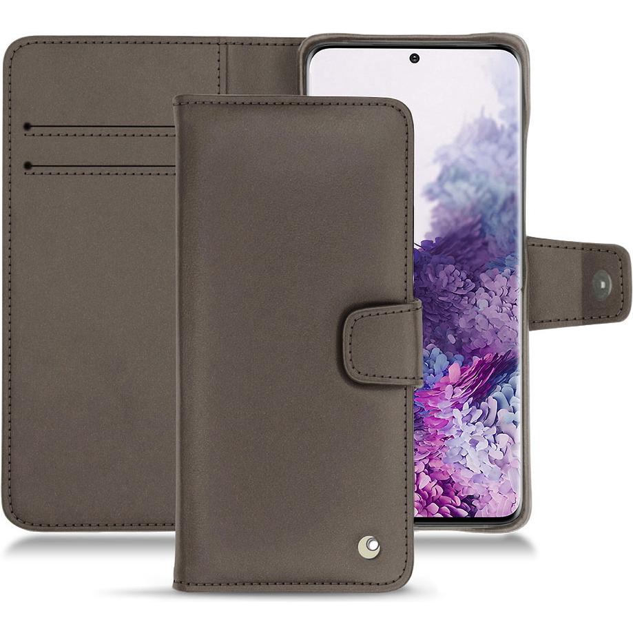 Noreve Lederschutzhülle Wallet (Samsung Galaxy S20), Smartphone Hülle, Grau