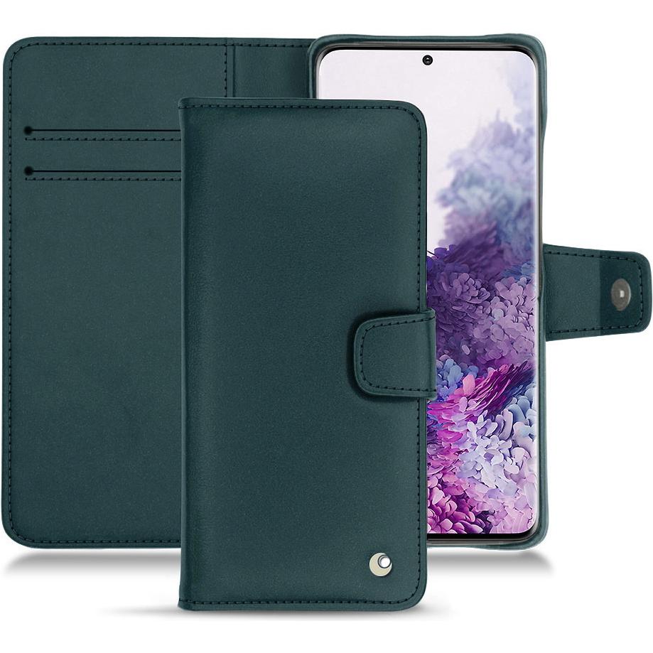 Noreve Lederschutzhülle Wallet (Samsung Galaxy S20+), Smartphone Hülle, Blau