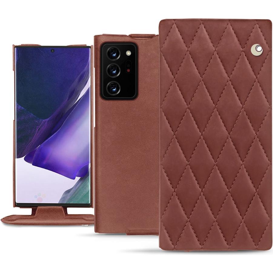 Noreve Lederschutzhülle vertikal (Samsung Galaxy Note 20 Ultra), Smartphone Hülle, Rot