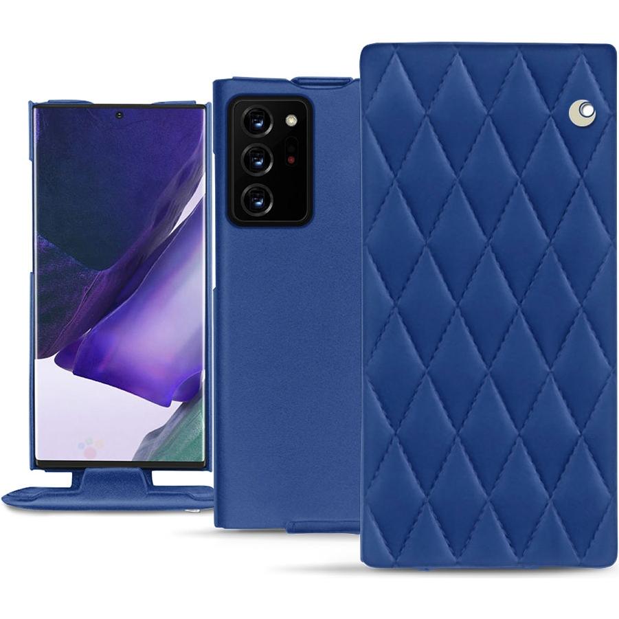 Noreve Lederschutzhülle vertikal (Samsung Galaxy Note 20 Ultra), Smartphone Hülle, Blau