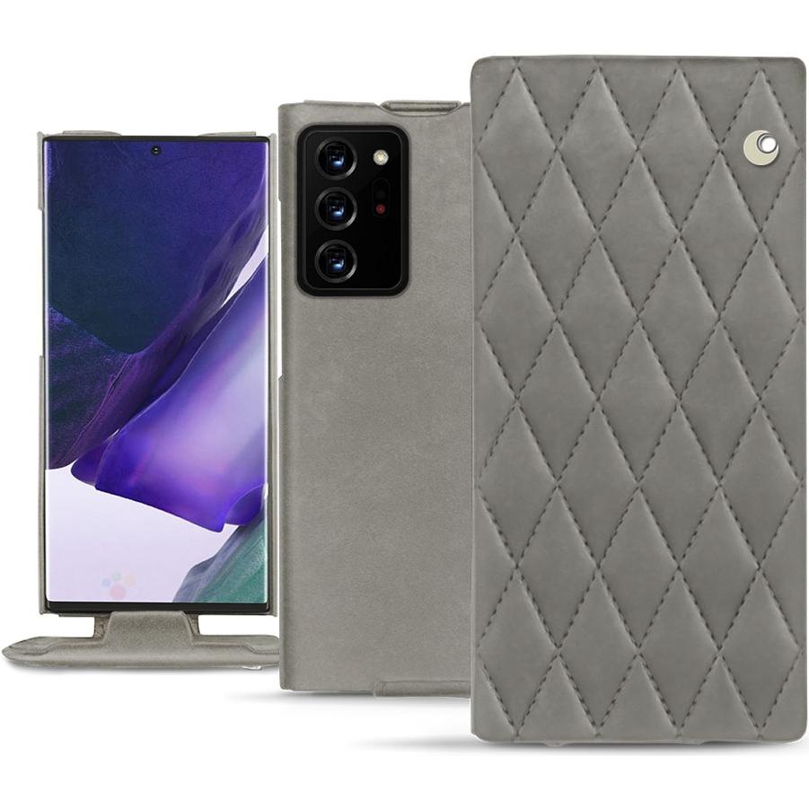 Noreve Lederschutzhülle vertikal (Samsung Galaxy Note 20 Ultra), Smartphone Hülle, Grau