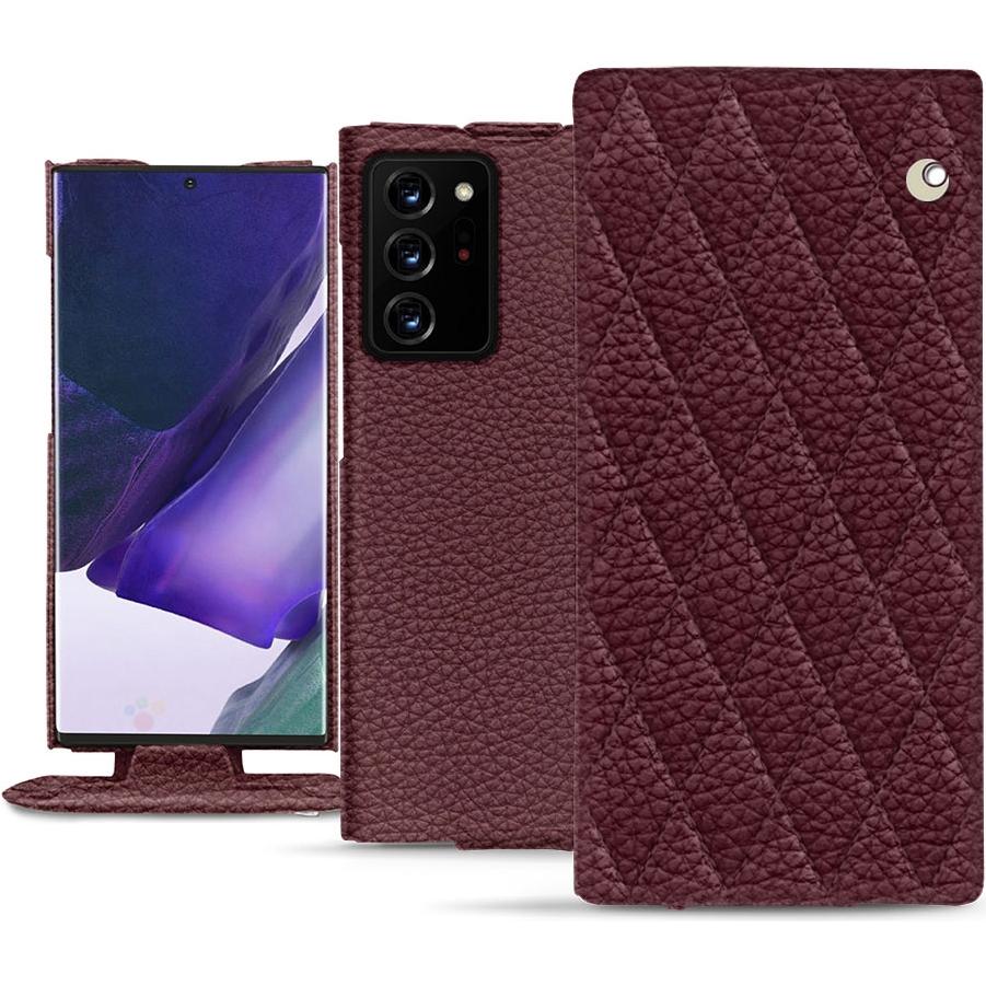 Noreve Lederschutzhülle vertikal (Samsung Galaxy Note 20 Ultra), Smartphone Hülle, Violett