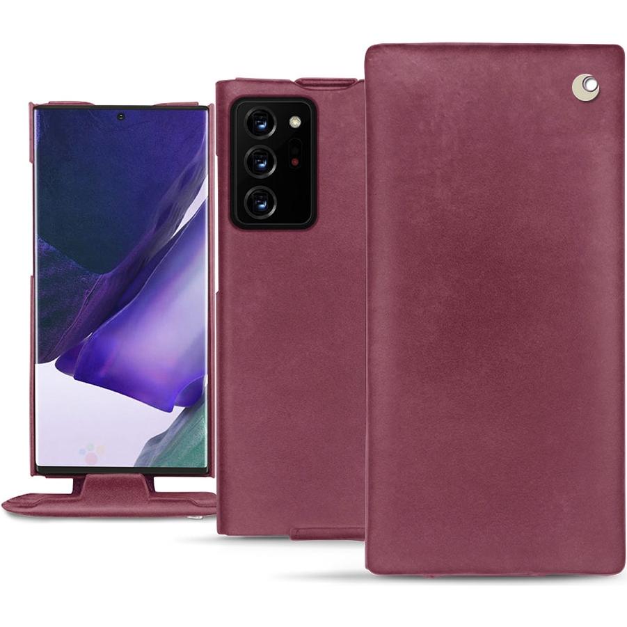 Noreve Lederschutzhülle vertikal (Samsung Galaxy Note 20 Ultra), Smartphone Hülle, Violett